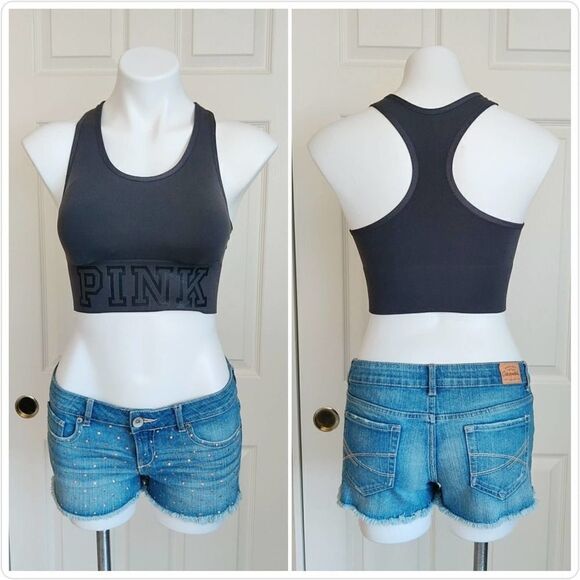 PINK Victoria's Secret Ultimate lightly lined halter sports bra sz S - Picture 3 of 8